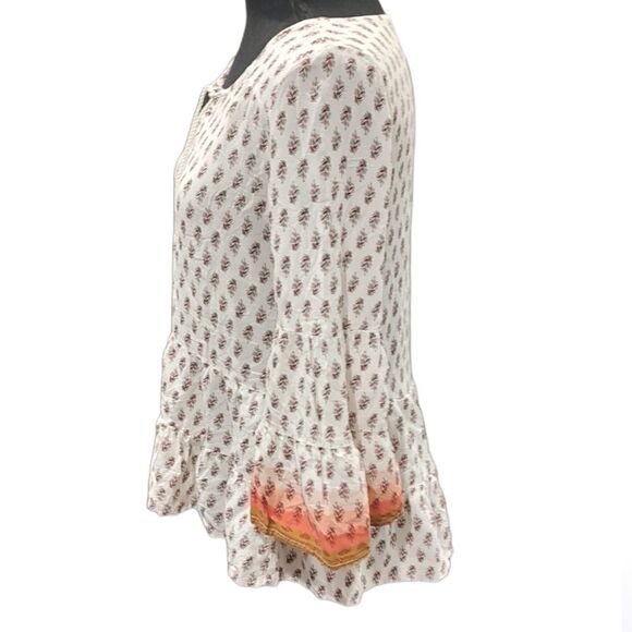 Mudd Boho Chic Peasant Blouse Small - Picture 2 of 6